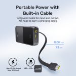 Baseus power bank with built-in USB-C cable for portable charging