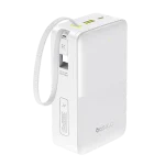 Baseus EnerFill FC51 Bipow 2 Pro 30000mAh Moon White power bank with built-in cable