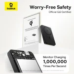 Baseus EnerFill FM12 Cosmic Black Qi2 power bank - product view 5